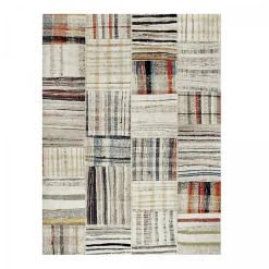 Tapis berbère tissé motifs tribaux LYN8 MARO, beige