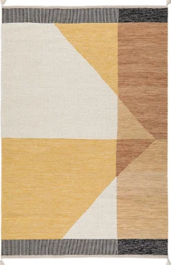 Tapis bi-fabric jaune GoodHome L.230 x l.160 cm