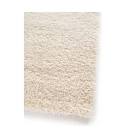 Tapis broussailleux Manzo GoodHome blanc cassé L.170 x L.120 cm