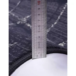 Tapis chambre tissé motif géométrique LYN49 SOFIA, gris