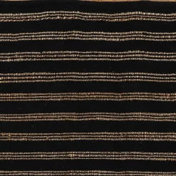 Tapis chindi à rayures noir et naturel Deco&Co L.120 x l.120 cm