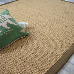 Tapis Coco - Delhi panama - Ganse coton marron - 80 x 150 cm