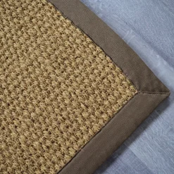 Tapis Coco - Delhi panama - Ganse coton marron - 80 x 150 cm