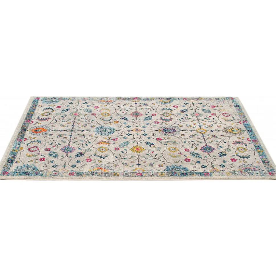 Tapis coloré pour salon ethnique rectangle berbère Athlone 190x133 CM - Multicolore