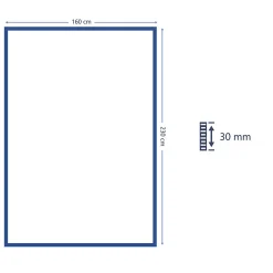 Tapis Coltrane GoodHome bleu foncé L.230 x L.160 cm