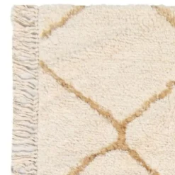 Tapis coton berbère Deko & co 160 X 230 cm beige
