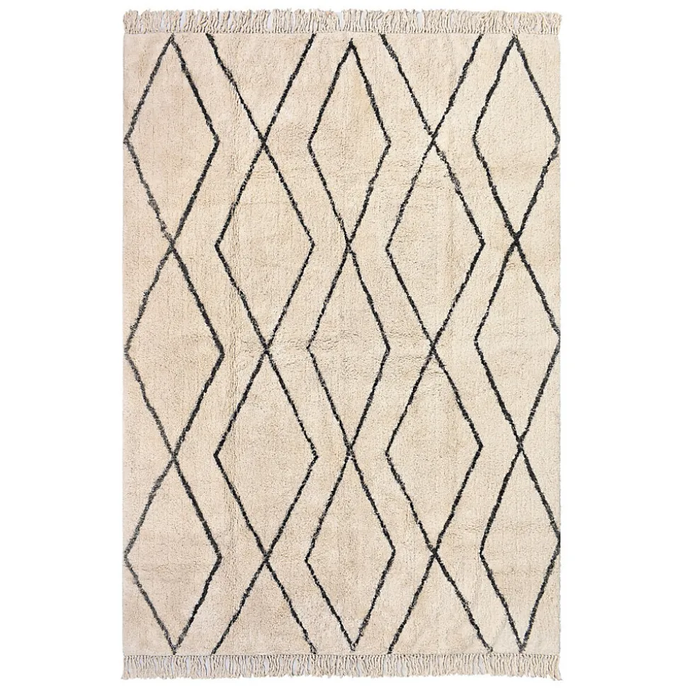 Tapis coton berbère Deko & co 160 x 230 cm gris