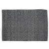 Tapis coton Diamond GoodHome 80 x 150 cm noir et blanc