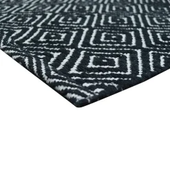 Tapis coton Diamond GoodHome L.230 x l.160 cm noir & blanc