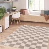Tapis damier beige L.170 x l.120cm Balta, Release
