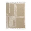 Tapis déco à franges abstrait en coton 160x230cm