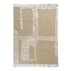 Tapis déco à franges abstrait en coton 160x230cm