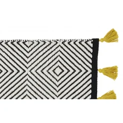 Tapis déco ethnique en coton tissé 50x80cm
