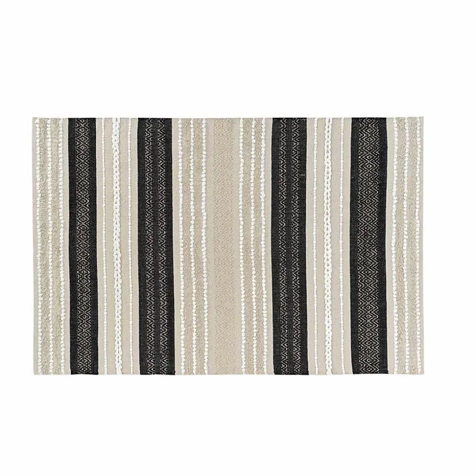 Tapis décoratif au style ethnique (120x170 cm - Beige)