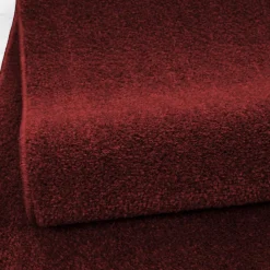 Tapis de couloir tissé motif uni SOULA, rouge