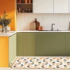 Tapis de cuisine absorbant en vinyle antidérapant Copper Leaves 50x120