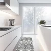 Tapis de cuisine absorbant en vinyle antidérapant Grey Cementines 50x120