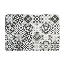 Tapis de cuisine absorbant en vinyle antidérapant Grey Cementines 50x120