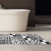 Tapis de Cuisine antidérapant en Vinyle Carreaux Noirs et Blancs 50x180 cm