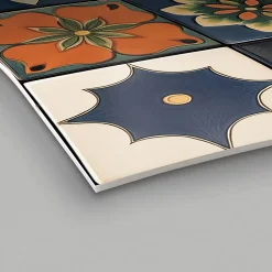 Tapis de Cuisine antidérapant en Vinyle Fleur Vintage 50x300