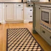 Tapis de Cuisine antidérapant en Vinyle Parquet Géométrique 50x120 cm