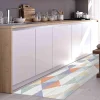 Tapis de Cuisine antidérapant en Vinyle Bois Coloré 50x180 cm