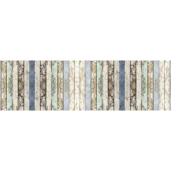 Tapis de Cuisine antidérapant en Vinyle Bois Rustique 50x180