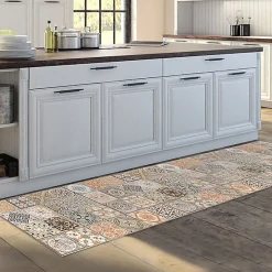 Tapis de Cuisine antidérapant en Vinyle Tuiles Persanes 50x180 cm