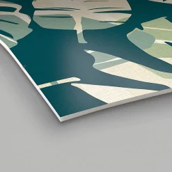 Tapis de Cuisine antidérapant en Vinyle Feuilles Tropicales 50x180