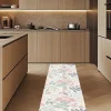 Tapis de Cuisine antidérapant en Vinyle Tissu Floral 50x300