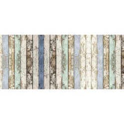 Tapis de Cuisine antidérapant en Vinyle Bois Rustique 50x120
