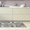 Tapis de Cuisine antidérapant en Vinyle Carreaux à Effet Vintage 50x240 cm