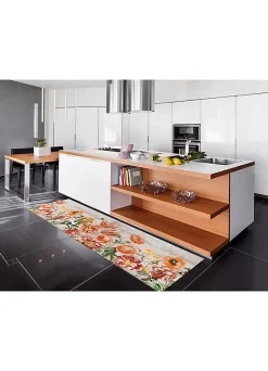 Tapis de cuisine ATTICGO multicolore rectangulaire dessins avec des fleurs 52x100 cm RICCI