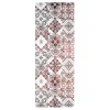 Tapis de cuisine carreaux de ciment rouge 45x120 - vinyle antidérapant