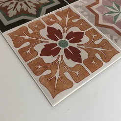 Tapis de Cuisine en Vinyle Antidérapant Tuiles Siciliennes 50x120