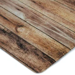 Tapis de cuisine imprimé bois marron 45x75 - vinyle antidérapant