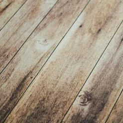 Tapis de cuisine imprimé bois marron 45x75 - vinyle antidérapant