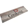 Tapis de cuisine lavable impression cuisine gris 60x180 cm