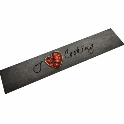 Tapis de cuisine lavable texte Cooking 60x300 cm velours vidaXL
