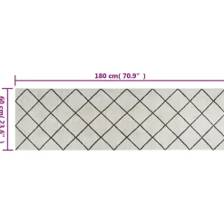 Tapis de cuisine lavable impression carrée 60x180 cm velours vidaXL