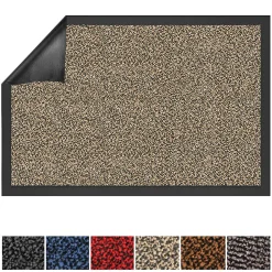 Tapis de Porte Paillasson d'entrée SKY moutarde-noir 90 x 300 cm
