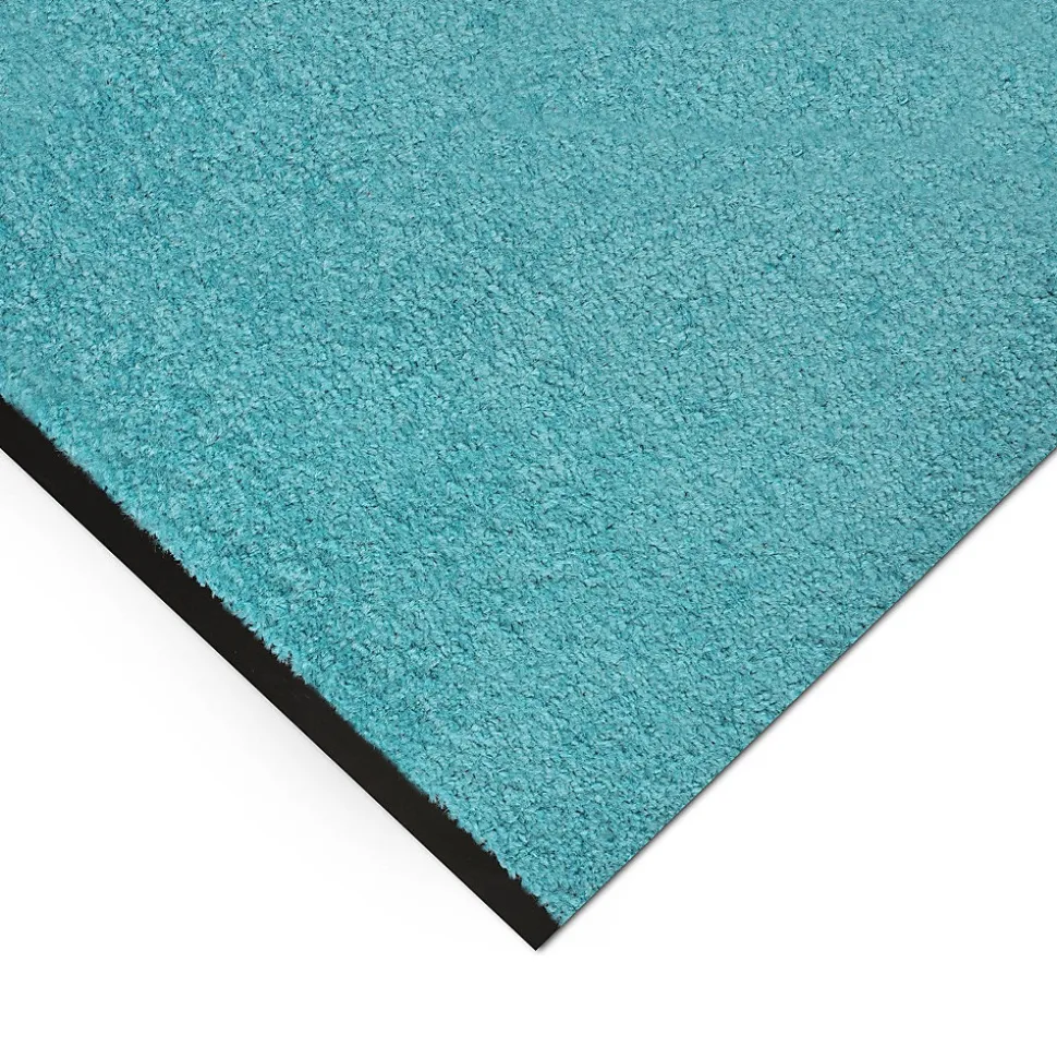Tapis de Porte Paillasson d'entrée Monochrom Turquoise 120 x 150 cm - Floordirekt