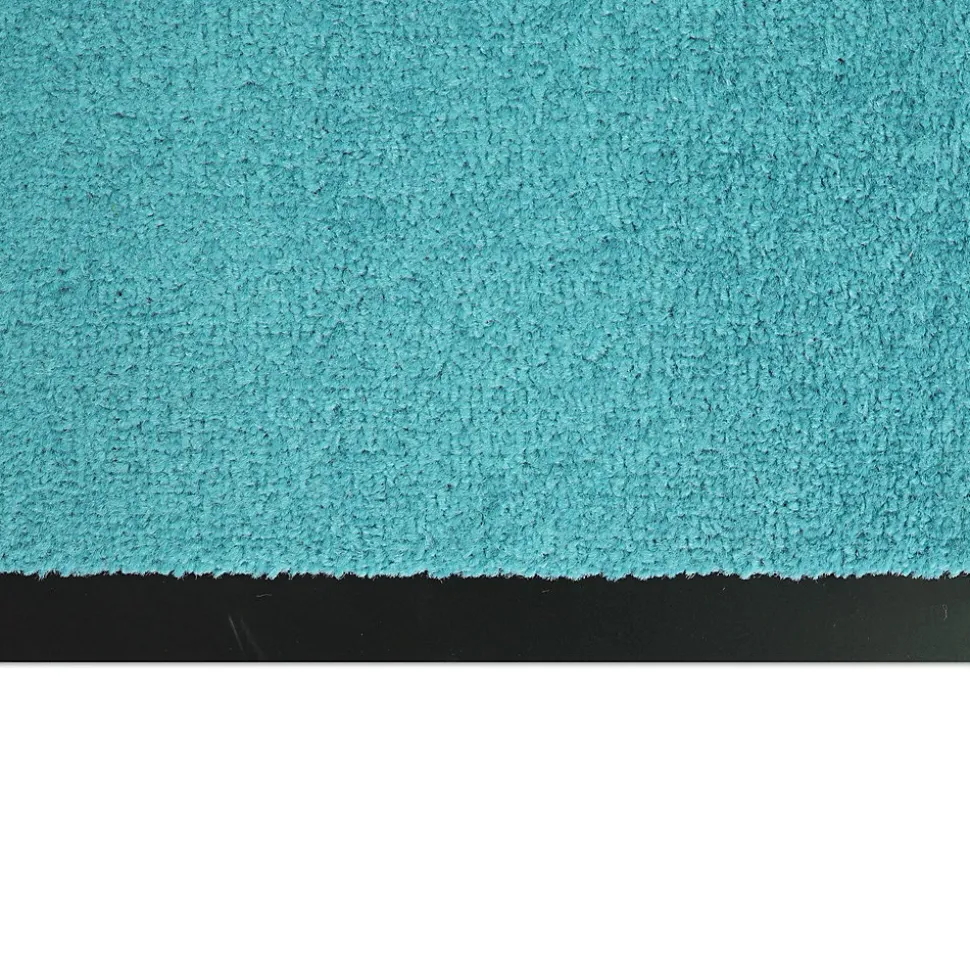 Tapis de Porte Paillasson d'entrée Monochrom Turquoise 120 x 150 cm - Floordirekt