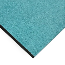 Tapis de Porte Paillasson d'entrée Monochrom Turquoise 120 x 100 cm - Floordirekt