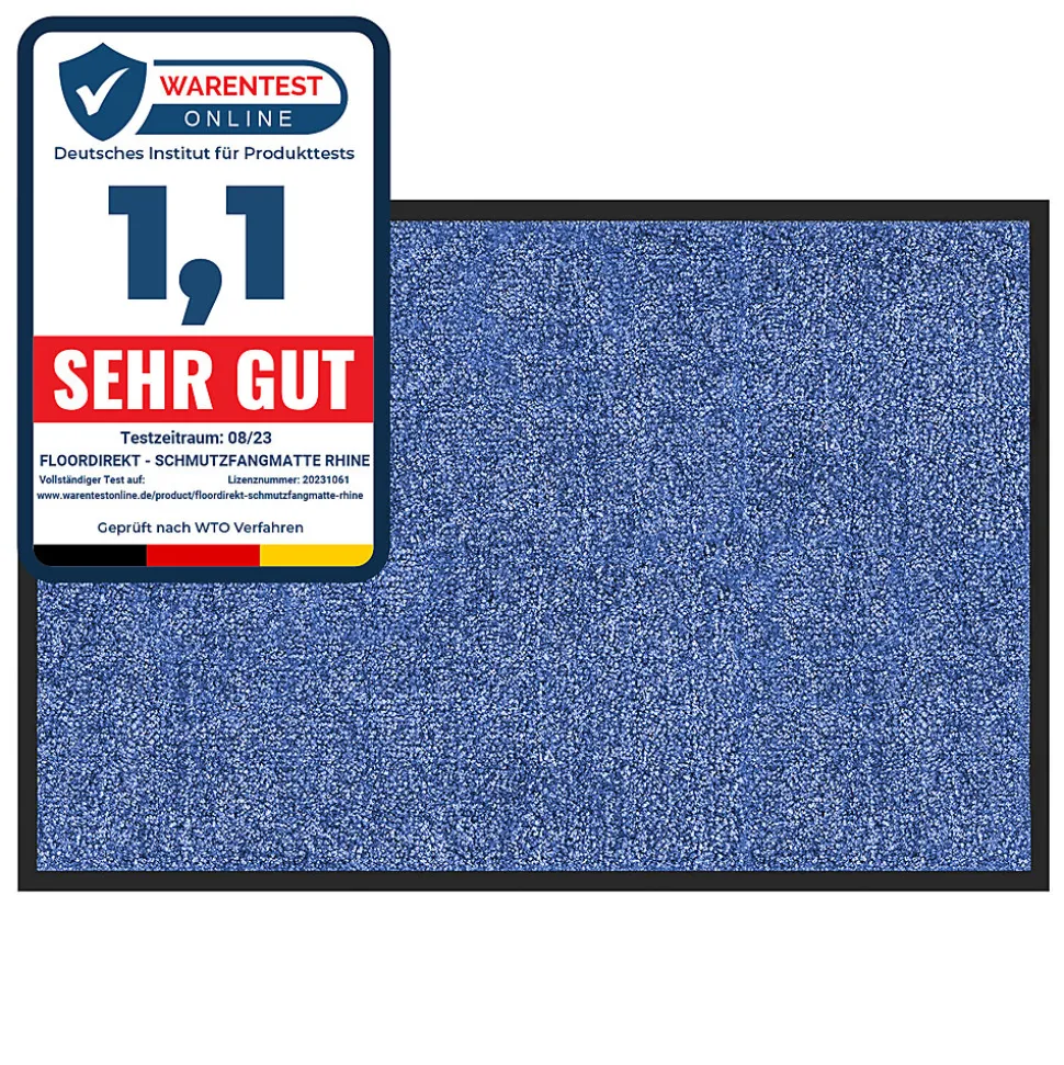 Tapis de Porte Paillasson d'entrée Rhine Bleu 60 x 90 cm
