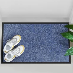 Tapis de Porte Paillasson d'entrée Rhine Bleu 60 x 90 cm