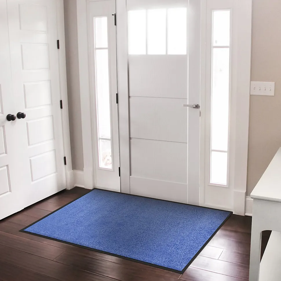 Tapis de Porte Paillasson d'entrée Rhine Bleu 60 x 90 cm