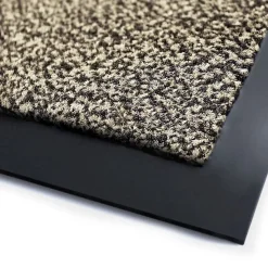 Tapis de Porte Paillasson d'entrée SKY moutarde-noir 90 x 120 cm - Floordirekt