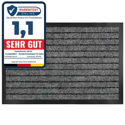 Tapis de Porte Paillasson d'entrée Dura Gris 66 x 120 cm