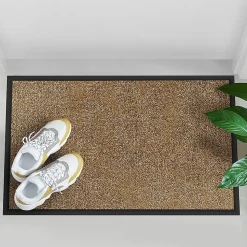 Tapis de Porte Paillasson d'entrée Rhine Beige 60 x 90 cm